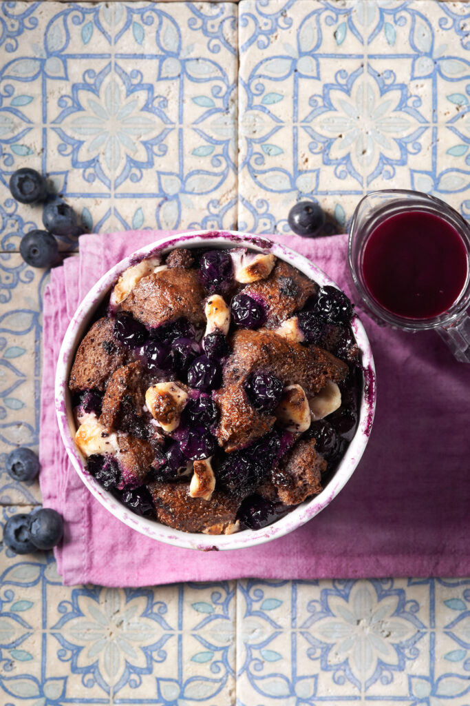 Blueberry Cream Cheese Overnight French Toast Bake