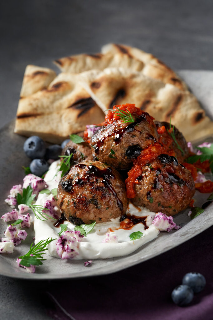 Blueberry Mediterranean Meatballs