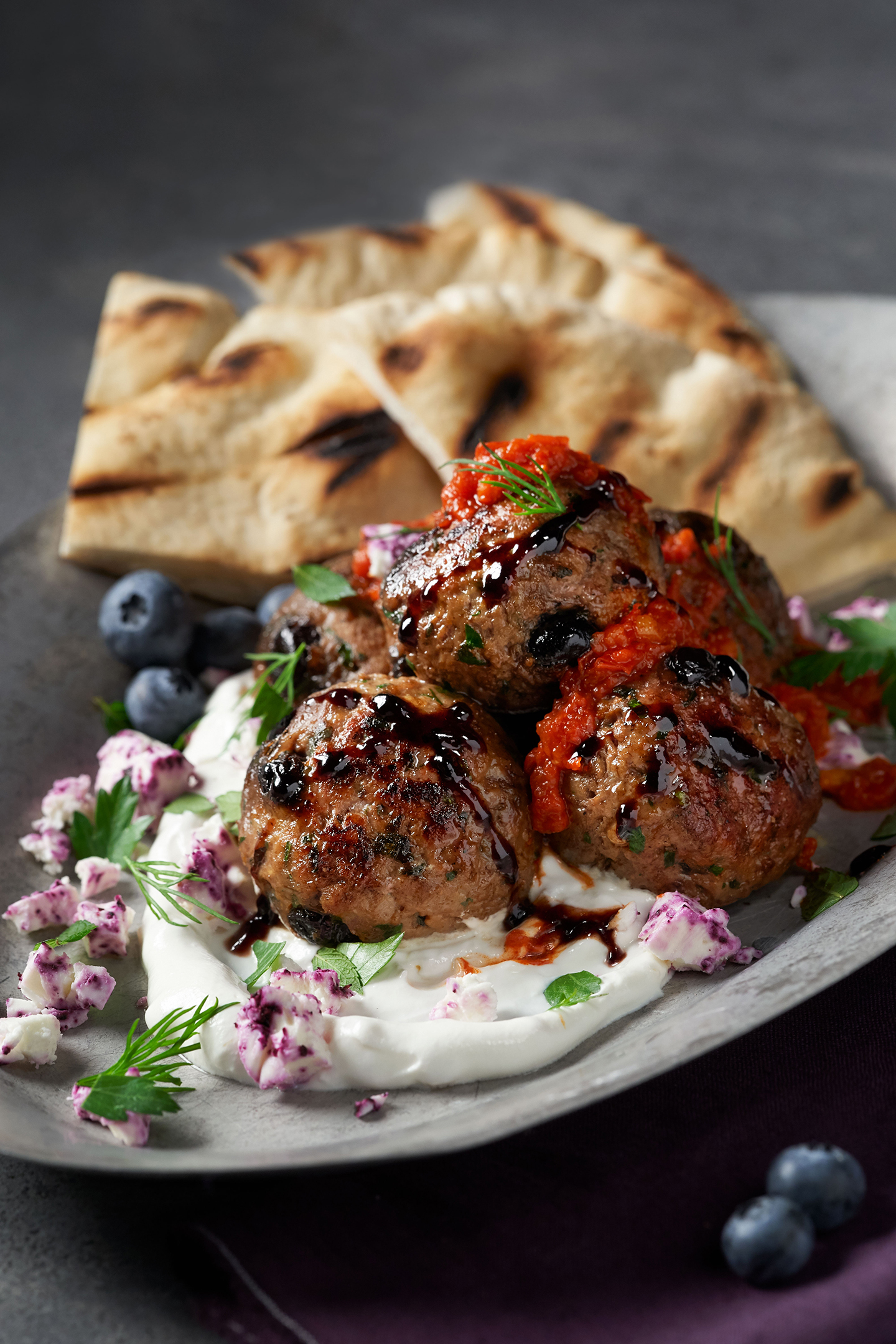 Blueberry Mediterranean Meatballs