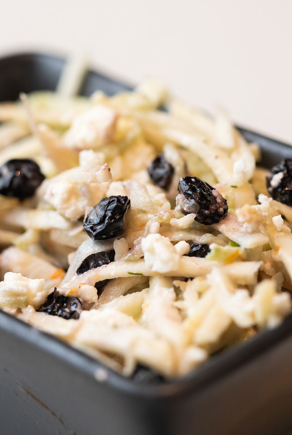 Celery Root with Dried Blueberry and Tzatziki