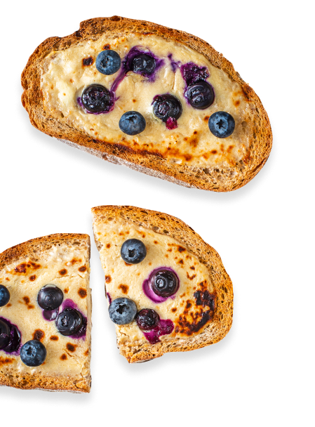 Blueberry custard toast