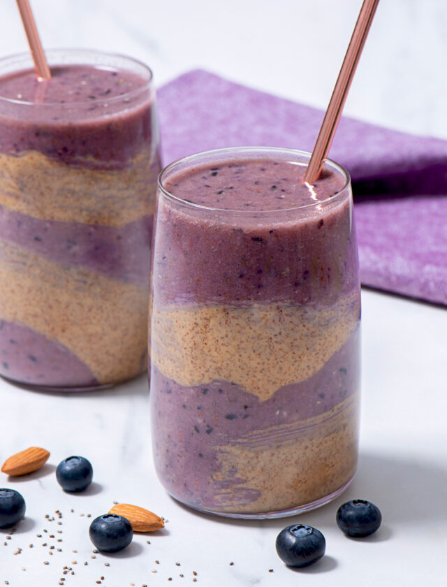 Maple, Blueberry and Almond Butter Smoothie