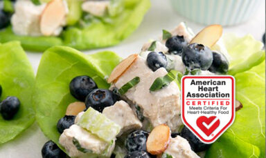Recipe Image - Heart Check - Blueberry-Almond-Chicken-Salad-Lettuce-Wraps