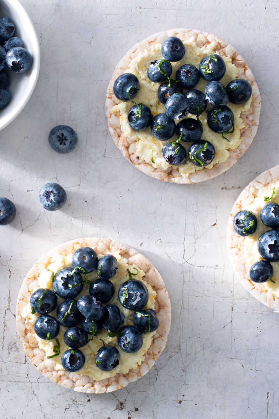 Blueberry Lemon Ricotta Rice Cakes Blueberry Org