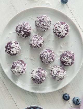 No-Bake Blueberry Coconut Energy Balls