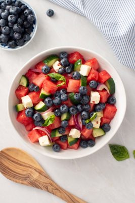 Blueberry Watermelon Salad with Marinated Feta