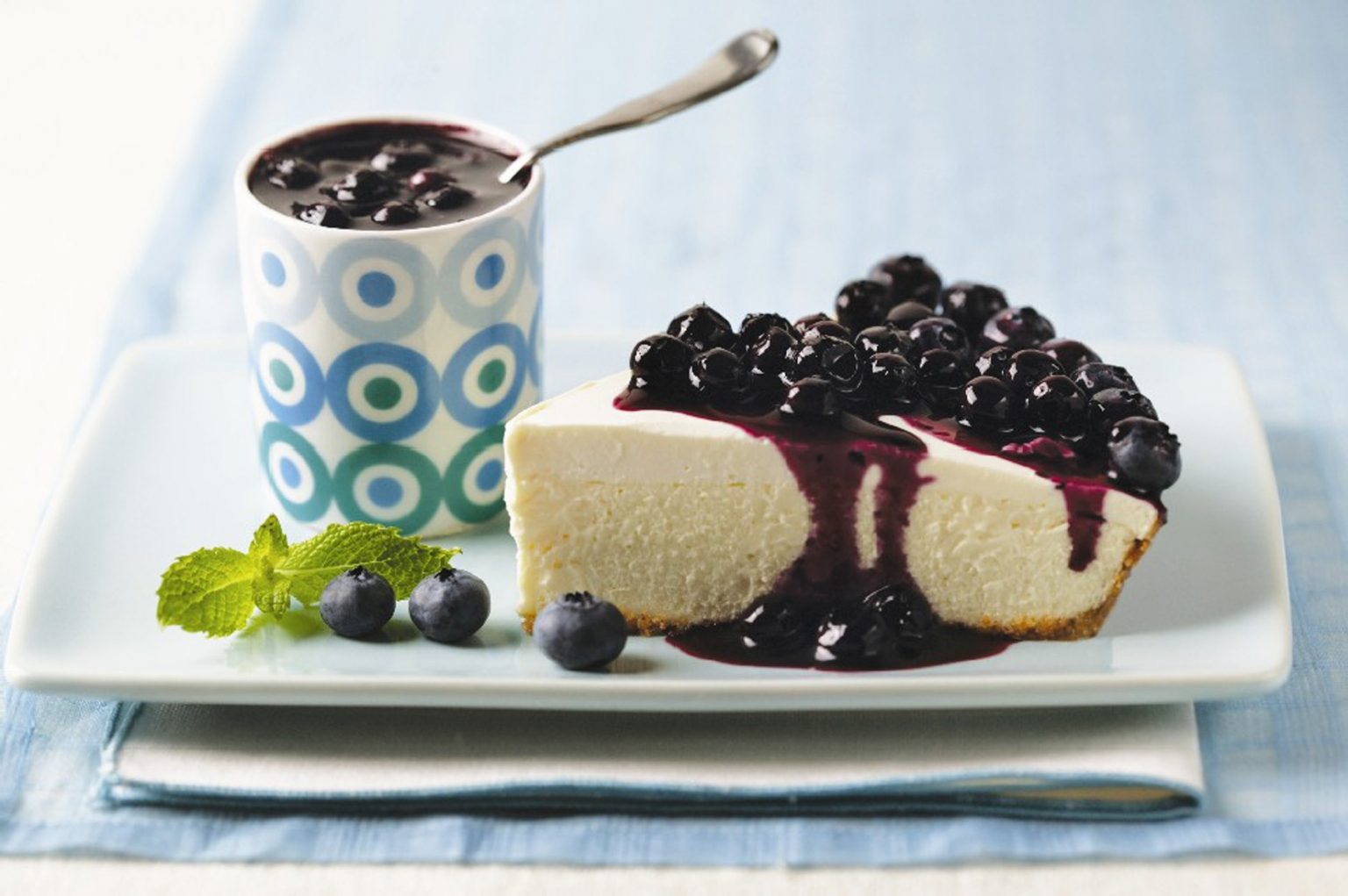 Blueberry Cheesecake for Calorie Counters