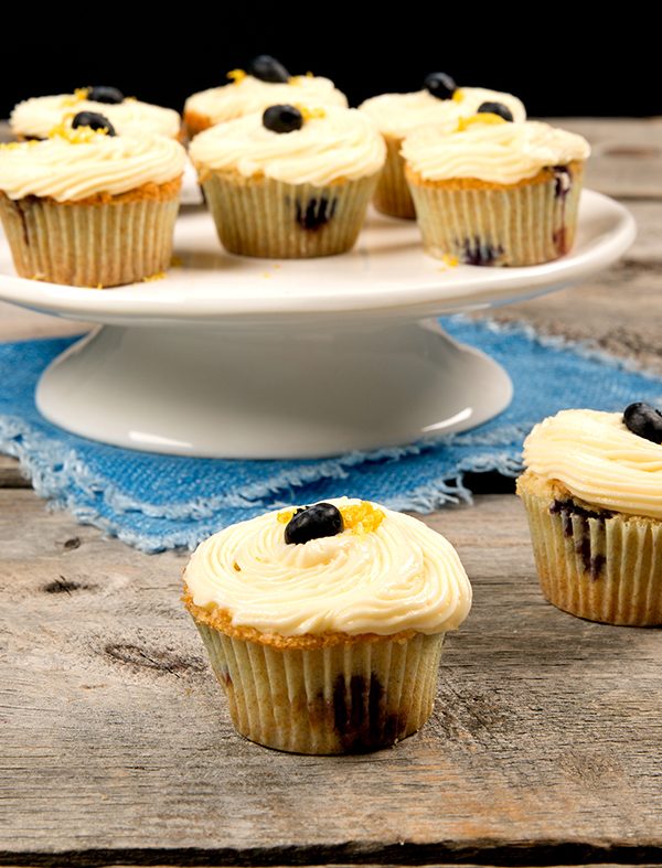 Blueberry Cupcakes With Lemon Frosting