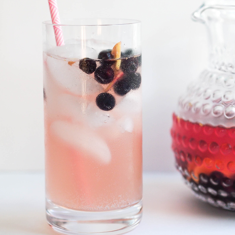 Blueberry Kombucha Sangria