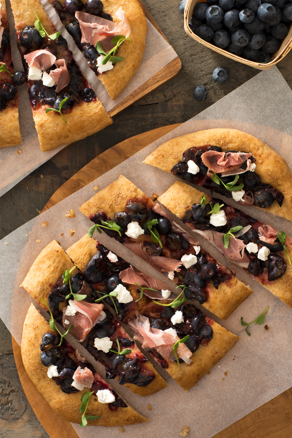 Blueberry, Prosciutto & Goat Cheese Flatbread
