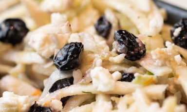 Celery Root with Dried Blueberry and Tzatziki