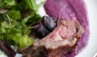 rack of lamb with blueberry sauce