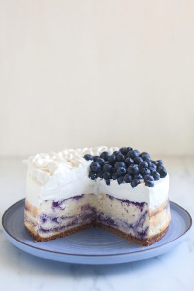 Blueberry Swirl Cheesecake