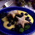 Blueberry and Custard-Filled Star Puffs