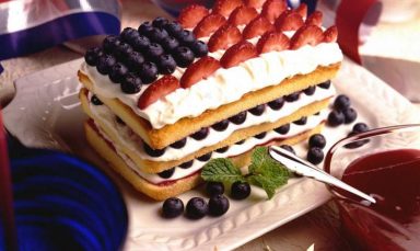 Red, White and Blueberry Pound Cake