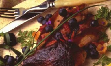Roast Duck with Blueberry Sauce