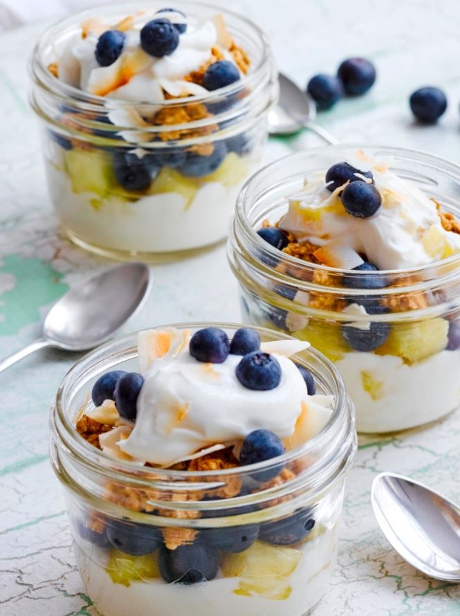 BlueberryPineapple Parfaits