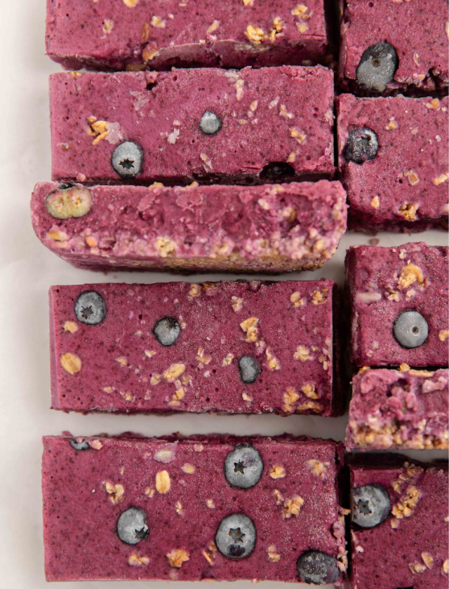 Frozen Blueberry Breakfast Bars