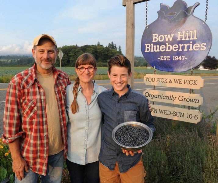 Susan and family from Bow Hill Blueberries