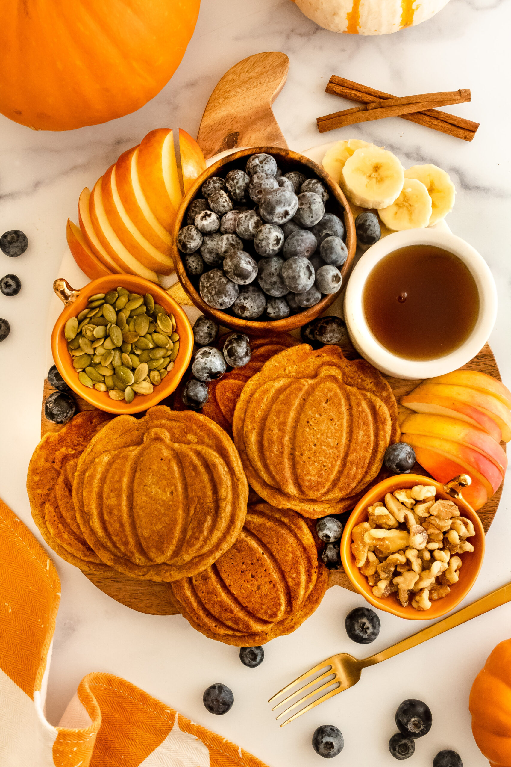 Pumpkin Blueberry Pancake Board - Blueberry.org 