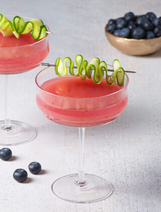 blueberry cucumber martini