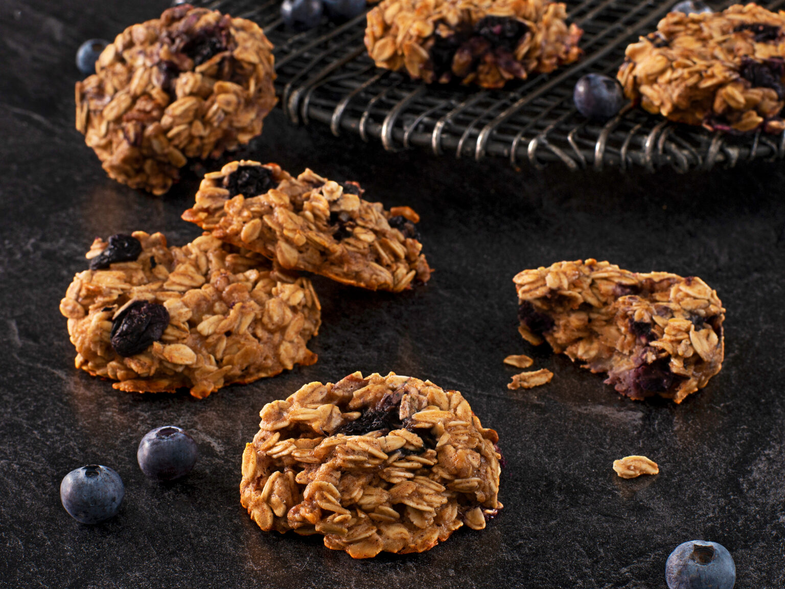 Loaded Blueberry Breakfast Cookies