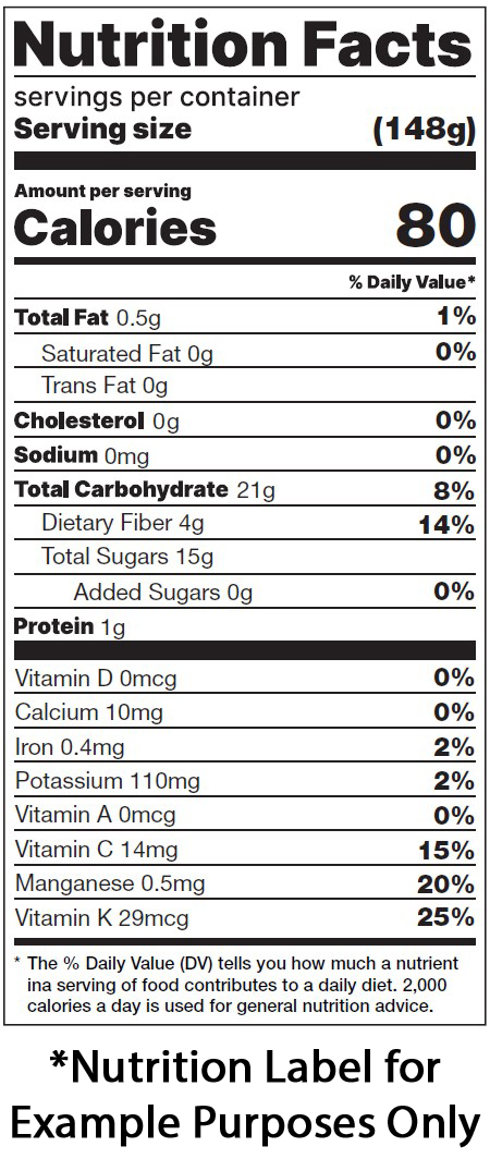 Fresh Nutrition Facts Panel Example Use
