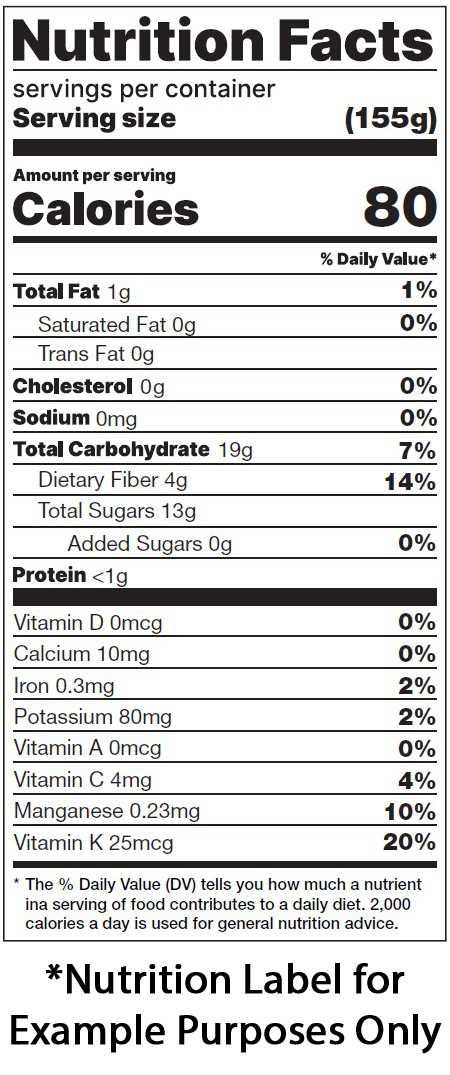 Nutrition Facts Blueberry