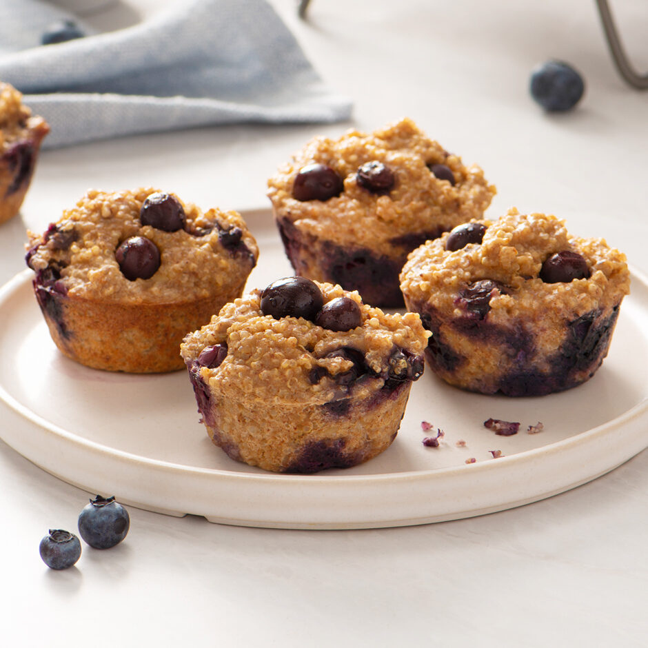 5 Ingredient Blueberry Protein Muffins