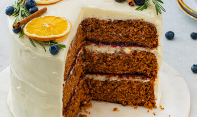 Blueberry Gingerbread Layer Cake