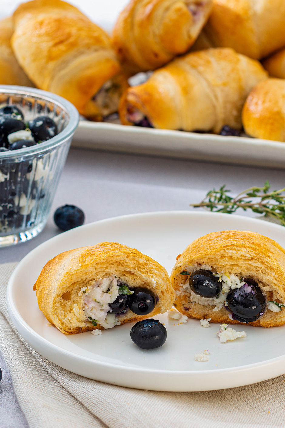 Easy Blueberry Lemon Crescent Rolls 