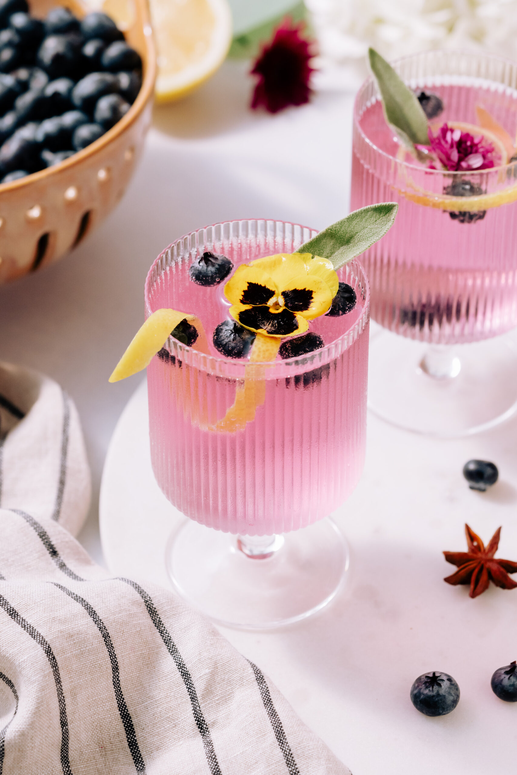 Spiced Blueberry French 75