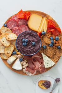 Charcuterie Board with Blueberry Almond Butter
