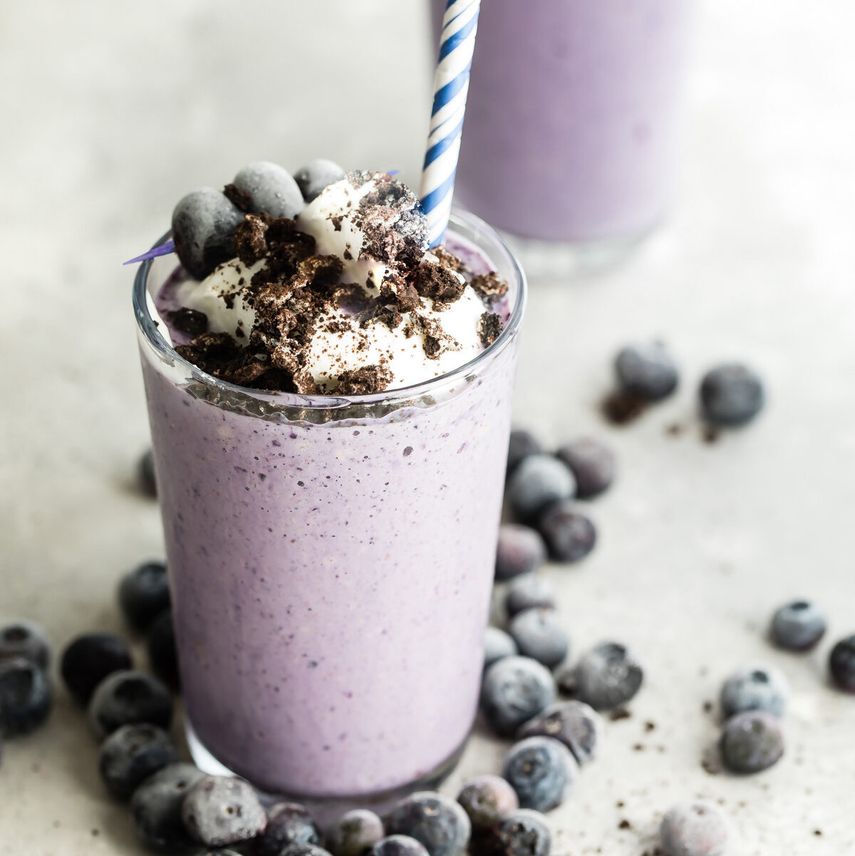 Blueberry Cookies n' Cream Milkshake