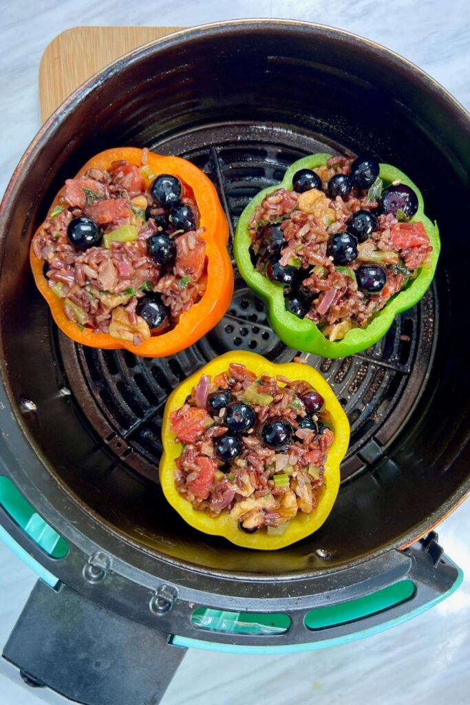 Blueberry Walnut & Red Rice Air Fryer Stuffed Bell Peppers_WEB HERO