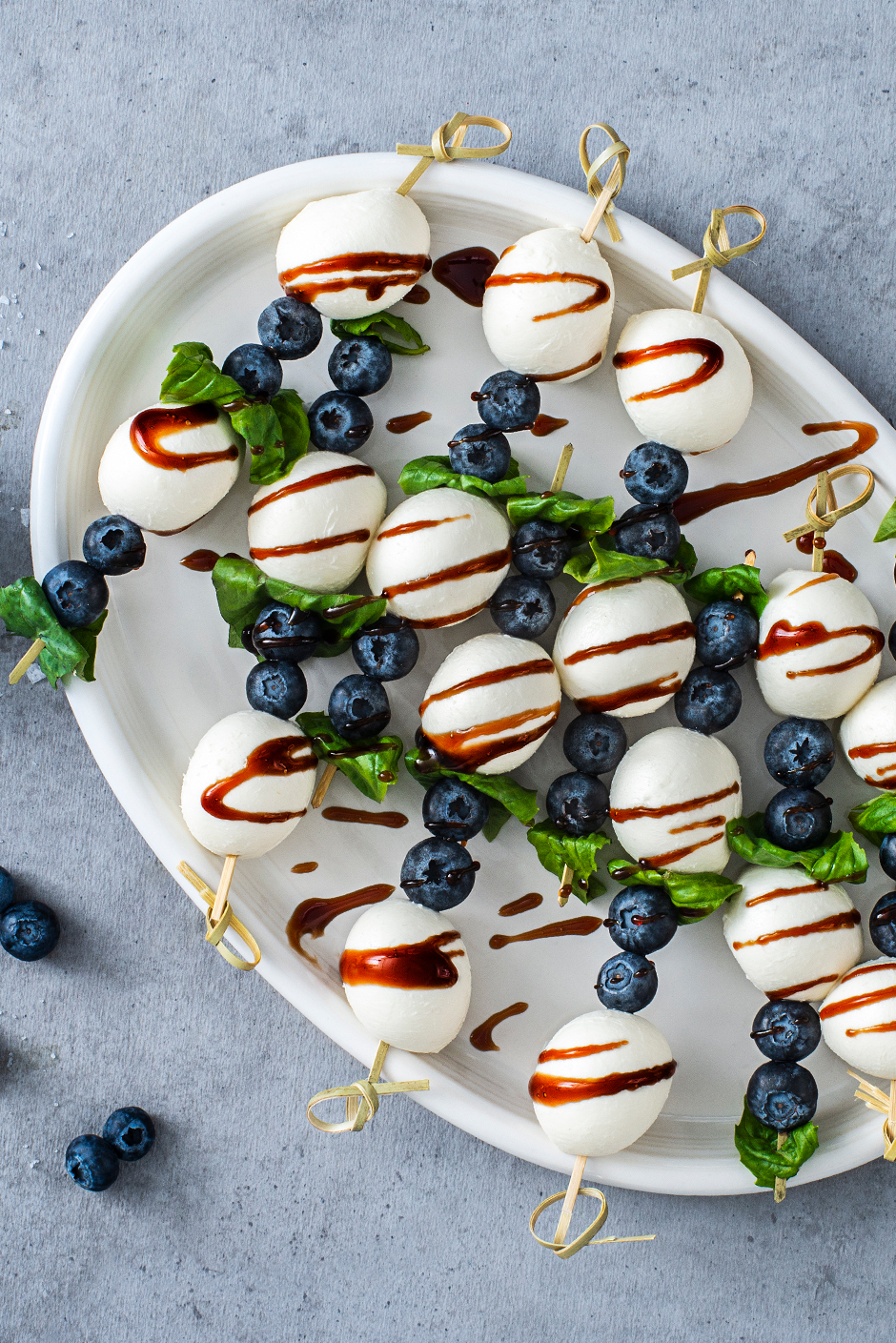 Blueberry Caprese Skewers