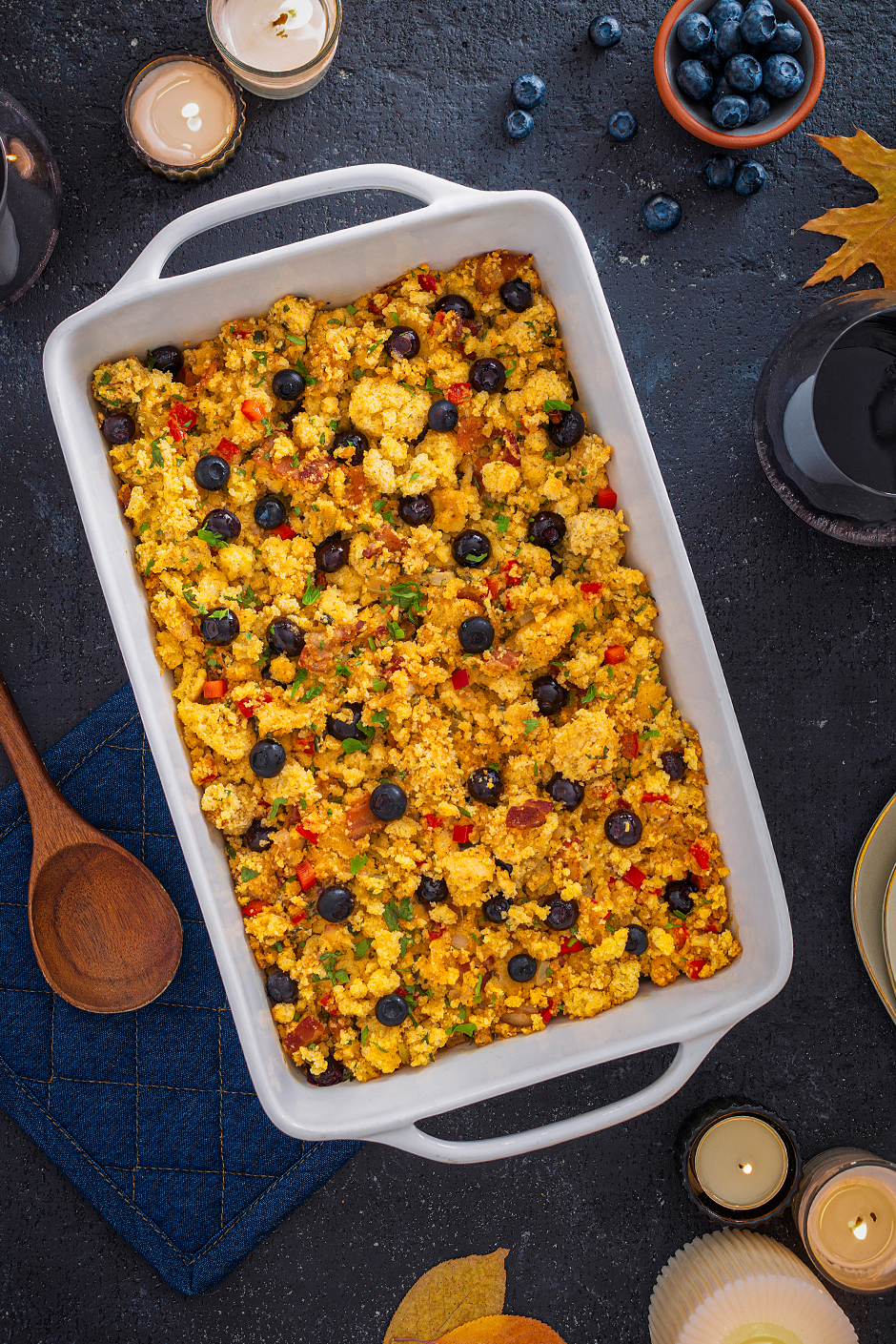 Blueberry Cornbread Stuffing