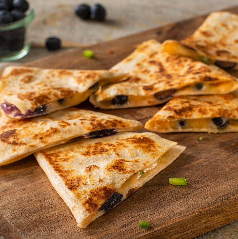 Easy Blueberry Quesadilla