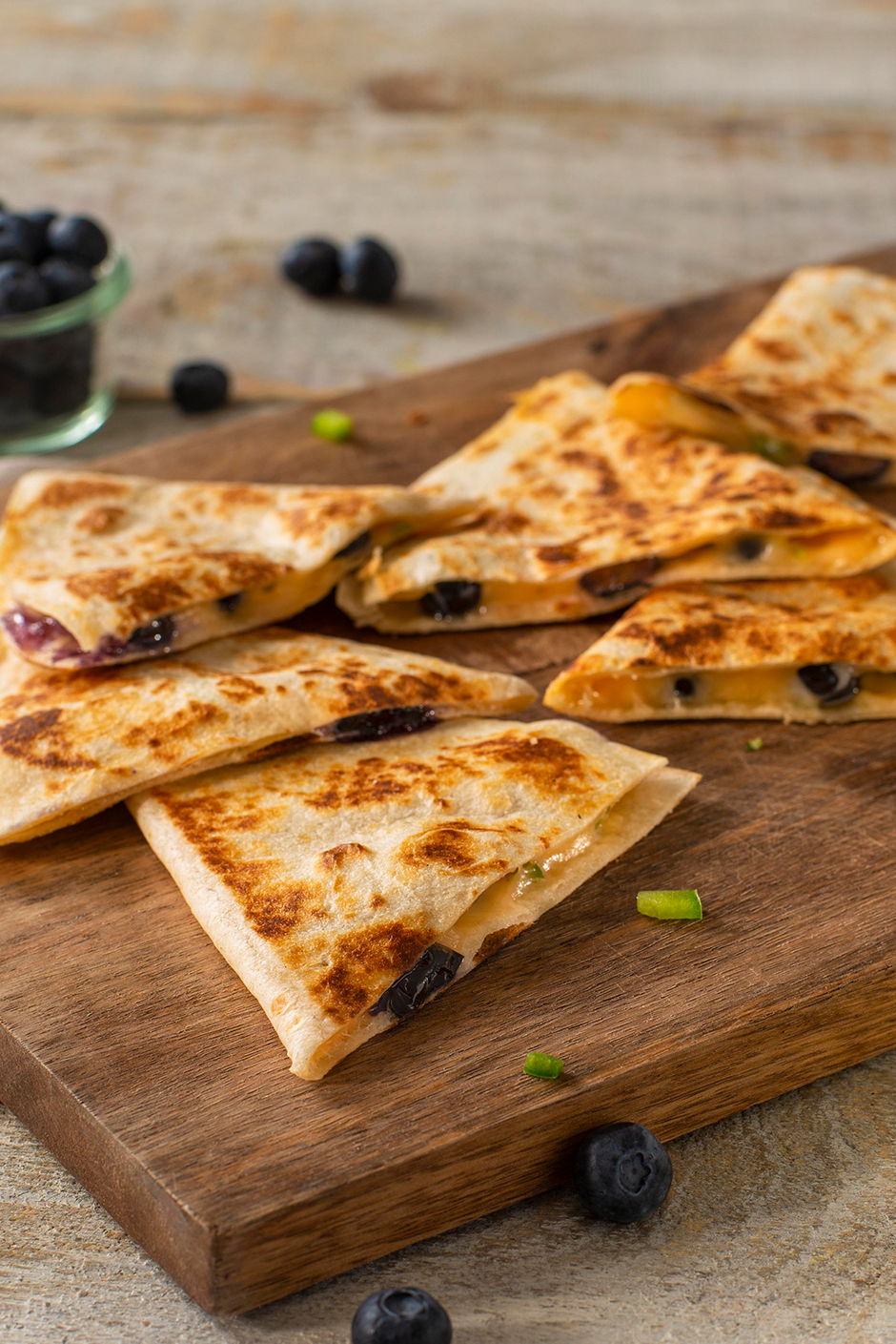 Easy Blueberry Quesadilla