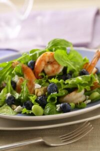 Blueberry Shrimp Salad with Lemon Vinaigrette
