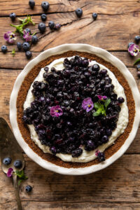 honey roasted blueberry and marshmallow cream pie
